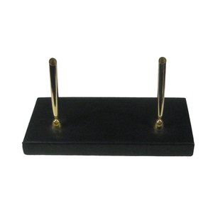 Charles Underwood NO PENS Double Desk Set 10 X 4 Inch British Lamb Black